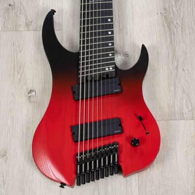 Legator Ghost G9 9-String Multi-Scale Headless Guitar, Ebony Fretboard, Crimson image 1