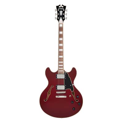 D'Angelico Premier DC Semi-Hollow Guitar - Burnt Red - Open Box image 2