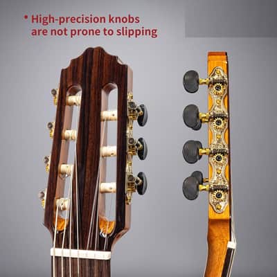 7-String Classical Guitar | Full Size Nylon Strings Guitar for Adults | Guitar with Gig bag image 2