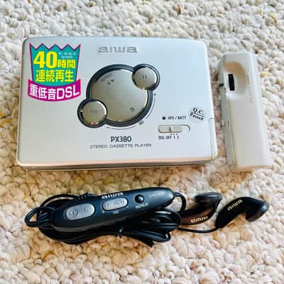 [Rare Full Box] AIWA PX380 Walkman Cassette Player, Awesome Silver ! Working ! image 4
