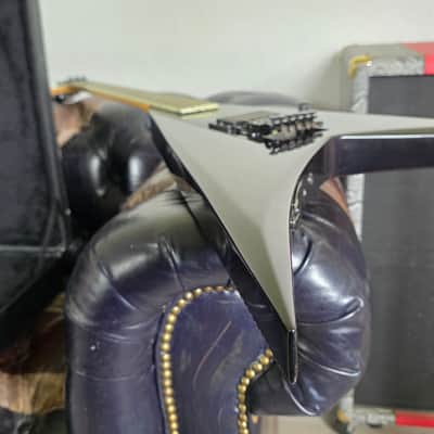 ESP Alexi Laiho Sawtooth EX ANDY SNEAP Judas Priest, Sabbat, Hell! Custom Black Randy Rhoads Flying V Artist Owned Signature Guitar! Tour Stage Played! COBHC! image 21