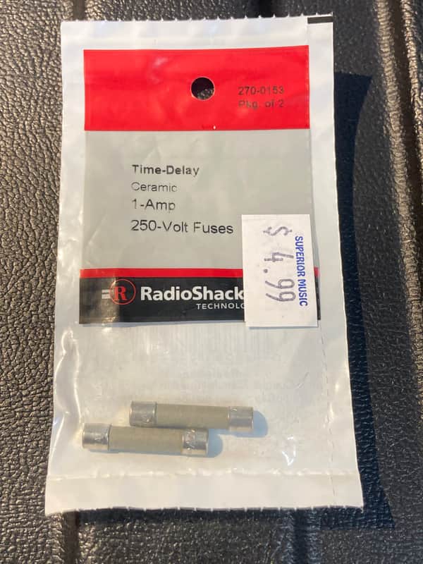 Radio Shack 1A 250V time delay Ceramic Fuse 2023 - Package of 2 new (sealed) image 1