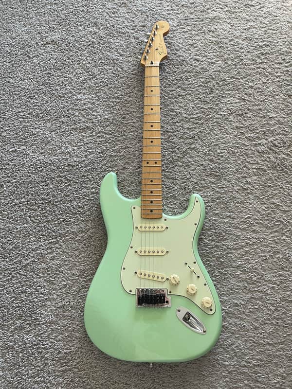 Fender Player Stratocaster 2018 MIM Surf Pearl Green Maple FB Modified Guitar image 1