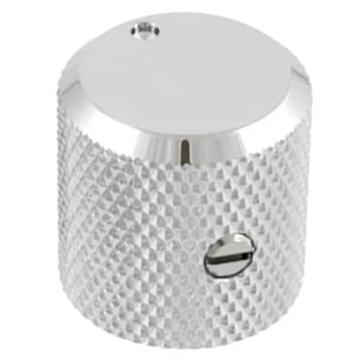 Metal Flat Top Knob for Guitar & Bass-Chrome