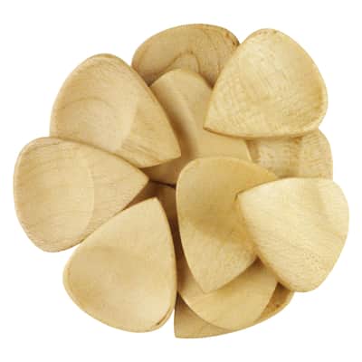 Maple Wood Natural Polished Finish Guitar Pick - Handmade Specialty Exotic Luxury Plectrum - 12 Pack