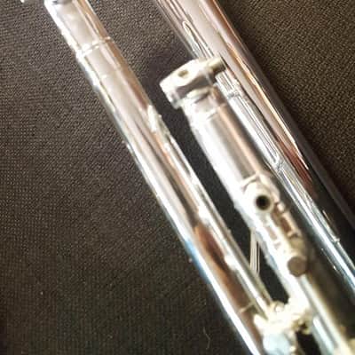 5 5/8 Big Bell Silver Trumpet Bb C Heavy Cap w/D2H Mouthpiece image 7