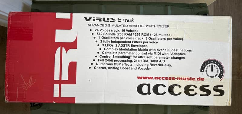 Access Virus B Desktop Digital Synthesizer early 2000 - Black image 1