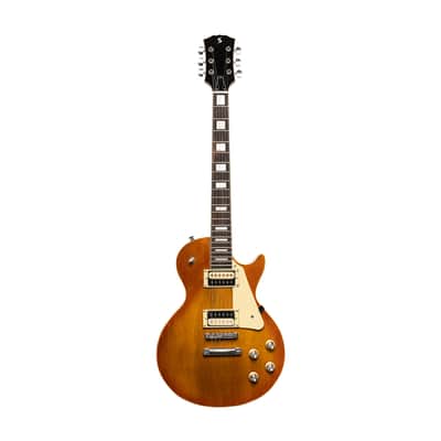 Stagg SEL-STD VSB Standard Series Solid Mahogany Body Archtop Set-in Neck 6-String Electric Guitar image 8