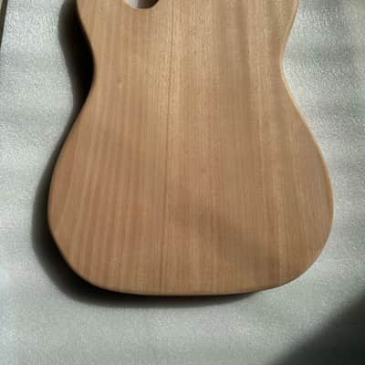Veneer Quilted Maple Top Guitar Tele Style Mahogany Body image 2