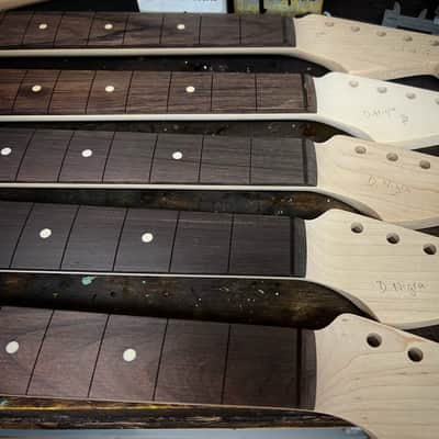General Vintage Tone NOS Dalbergia Nigra electric guitar neck for T style ( Brazilian Rosewood ) Slab board full finished - Nitro image 5