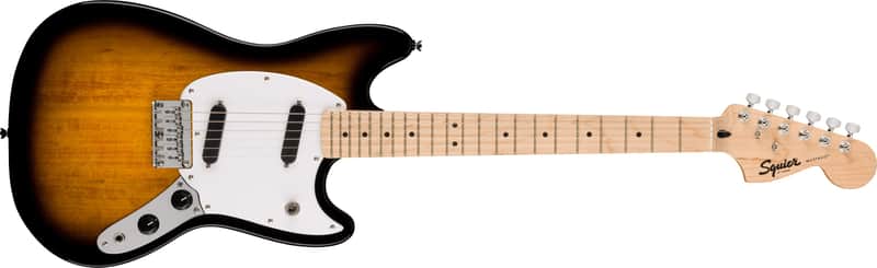 SQUIER - Squier Sonic Mustang  Maple Fingerboard  White Pickguard  2-Color Sunburst - 0373652503