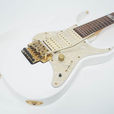 [SALE Ends June 30] FERNANDES LA-80KK L'Arc~en~Ciel KEN SIGNATURE MODEL MAPLE BODY Pearl White Gold image 2
