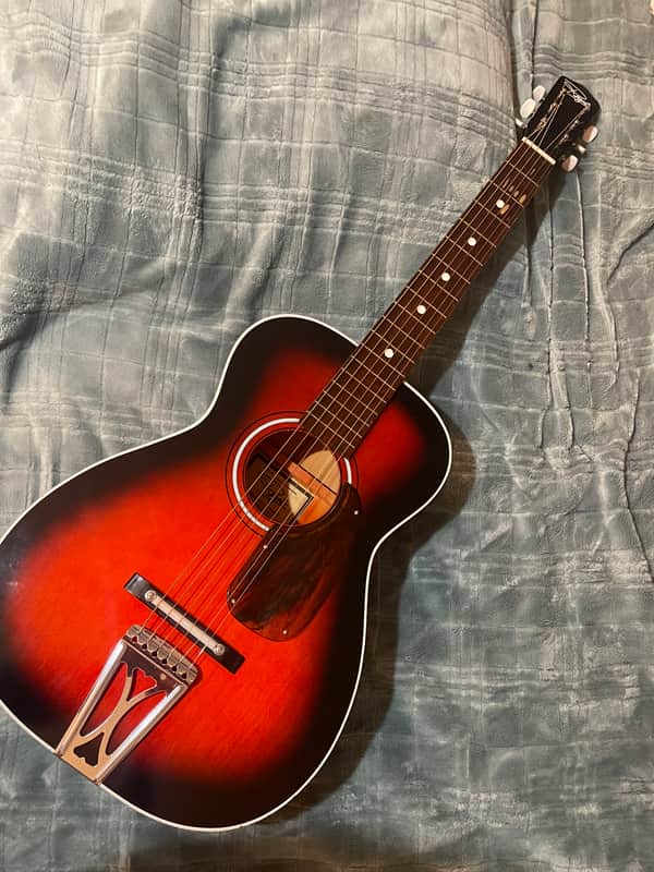 Regal T-12 USA Made 1950's / 1960's  Vintage acoustic Clean!  Red Rubine Sunburst image 1