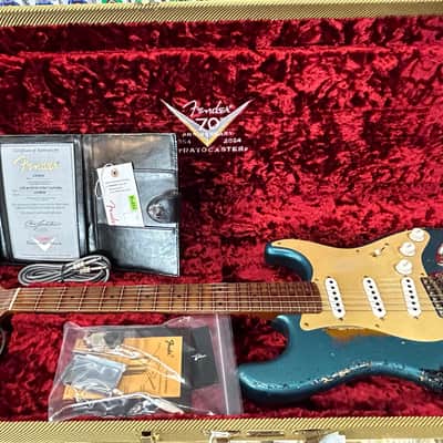 Fender Custom Shop Limited Edition ‘54 Stratocaster Super Heavy Relic - Aged Ocean Turquoise over 2-Color Sunburst /7lbs. 9.6oz #LXX0040 image 1