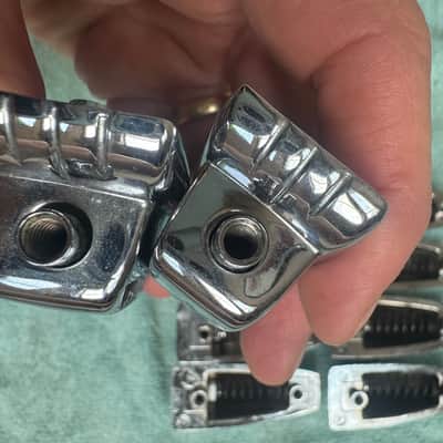 Ludwig Lot of 8 Vintage Large Classic Lugs for Floor Tom or Bass Drum - #1 80s - Chrome image 12