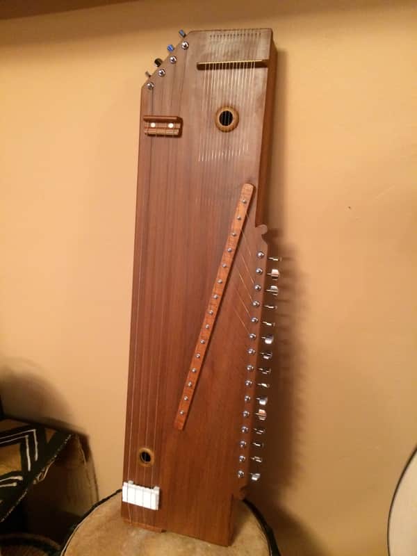 Swarsangam Indian Tanpura Swarmandal Combination Instrument 4-string tanpura w/wound strings, 15-str image 1