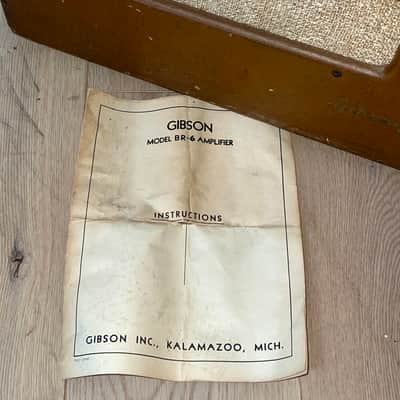 1948 Gibson BR-6 2-Input 10-Watt , 10" Guitar Combo Amp Original Rola Speaker, Completely Serviced, With Manual ! image 13