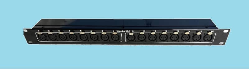 Mamba 16 Point XLR Female to 16 XLR Male 1RU XLR Patch Bay image 1