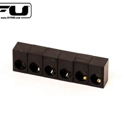 FU-Tone Titanium Saddle Insert For Locking Tremolo Black Anodized - 6 String Set - Made In USA! image 1