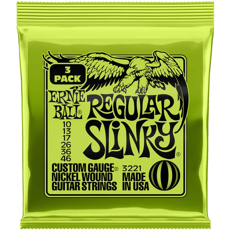 Ernie Ball Regular Slinky 3 Set Pack Yellows - 10-46 image 1