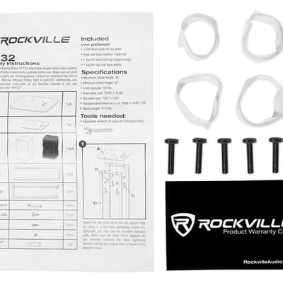 (1) Rockville White Adjustable Totem Speaker Stand For Rockville BPA12 image 10