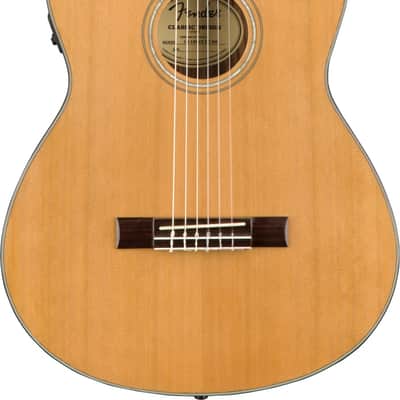 Fender CN-140SCE Nylon Thinline, Walnut Fingerboard, Natural w/Case image 7