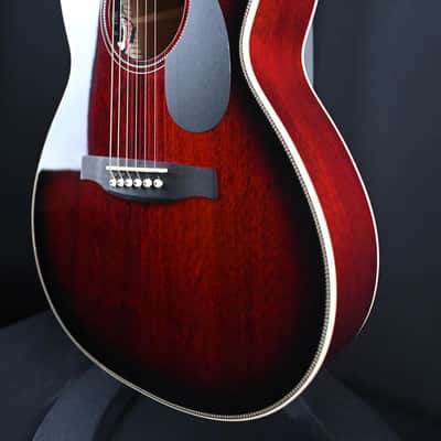 PRS SE P20E Parlor Acoustic Guitar Fire Red Burst #422 image 8