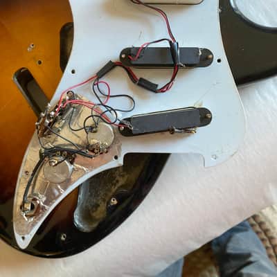 Squier by Fender Bullet S3 PROJECT Body and Loaded Pickguard FREE Neck Included 1980s - Sunburst image 3