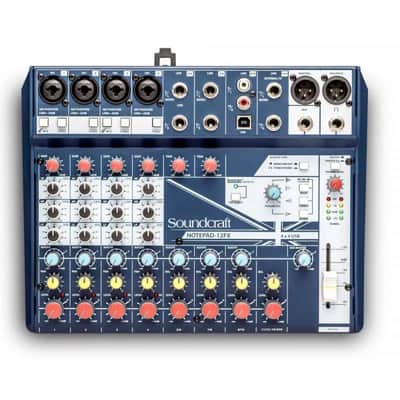 Soundcraft NOTEPAD-12FX 12 Channel Analog Mixing Console Audio Mixer USB image 1