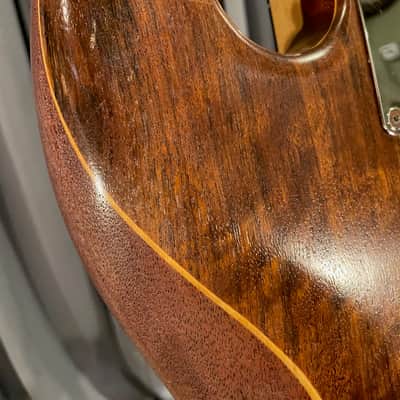 Wal Custom 1983 MKI Mark1 Fretless Bass Left Handed With Flamed Hydua Facings (Original Owner) image 13