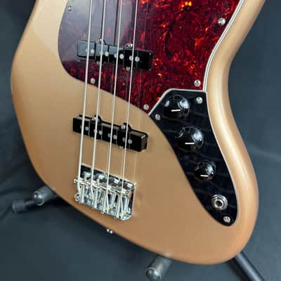 Fender American Professional Classic Jazz Bass 4-String Bass Guitar Faded Firemist Gold w/ Gig Bag image 8