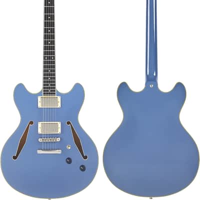 D'Angelico Excel DC Tour Semi-hollowbody Electric Guitar - Solid Black image 6
