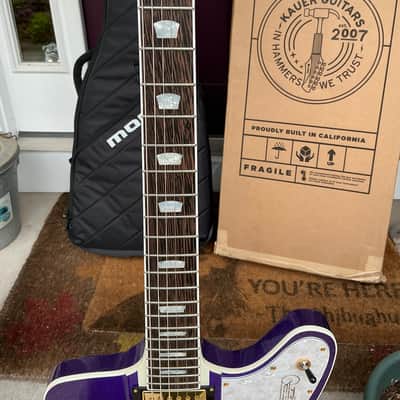 Kauer Banshee - Deep Purple Flake with White Racing Stripes image 9