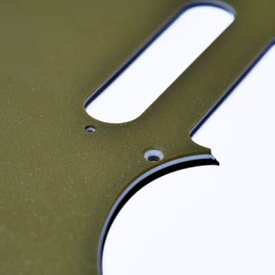 Custom 8-Hole Telecaster Pickguard - Artisan Series - Textured Olive Drab Green image 8