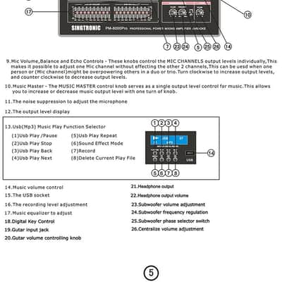 Singtronic Professional 6000W Karaoke Console Power Mixer Board Amplifier image 4