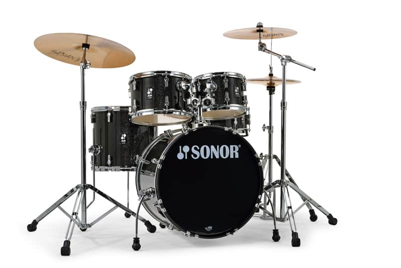 Sonor AQX Studio Black Midnight Sparkle 5pc Kit 20x16, 10x7, 12x8, 14x13, 14x5.5 | Drums & Hardware | Authorized Dealer image 1
