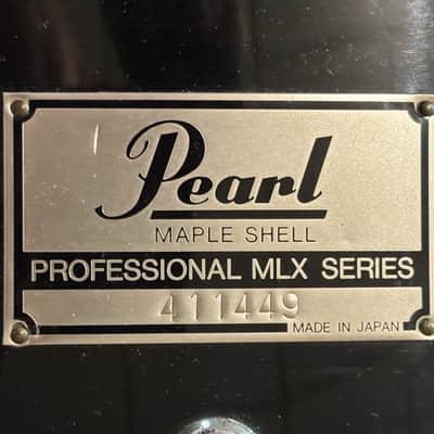 Pearl 16 x 24 MLX Bass Drum 1980s - Piano black image 6
