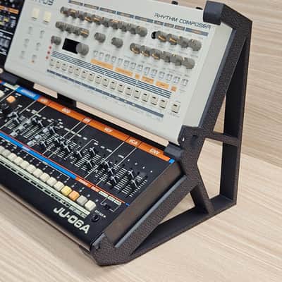 The Analog Source 2 Tier Quad Synth Stand Desktop Mounting Stand For Roland Boutique Series JP-08 JU-06 JU-06A JX-03 JX-08 Synthesizers - USA Made image 4