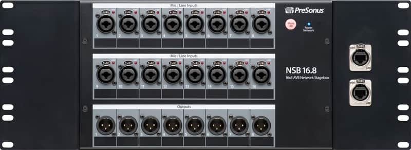 PreSonus NSB 16.8 Networked Stage Box, Black image 1