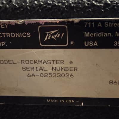 Peavey Rock Master Vintage Tube Series 120-Watt Guitar Head 1980s - Black - Recent recap! image 5