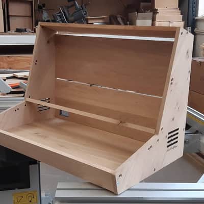 10u 104HP Solid Oak Eurorack Case by 2 Many Synth (In stock, finish to choose!) image 1