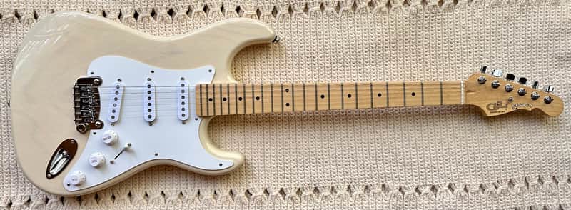2020 G&L USA Fullerton Deluxe Legacy Swamp Ash Hard Rock Maple Vintage Blonde Plek'd 7 lb 4 oz image 1