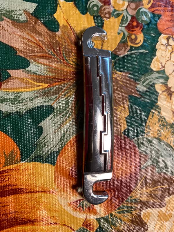 Gibson Compensated ‘Lightning Bolt’ Bridge/Tailpiece 1965-1969 Chrome image 1