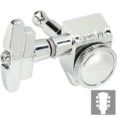 NEW Grover 509 LOCKING Tuners 3x3 Modern Gibson Les Paul IMPERIAL Buttons CHROME