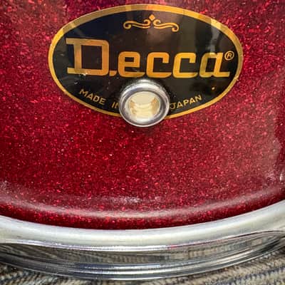 Decca 14x5.5" Snare Drum - Red Sparkle Wrap (1960's-1970's) image 4