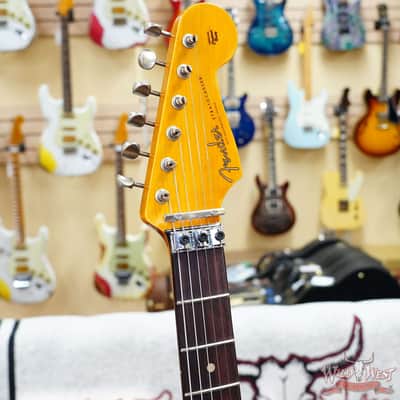Fender Custom Shop Wild West White Lightning Stratocaster HSS Floyd Rose Rosewood Board 22 Frets Heavy Relic British Racing Green 8.20 LBS image 7