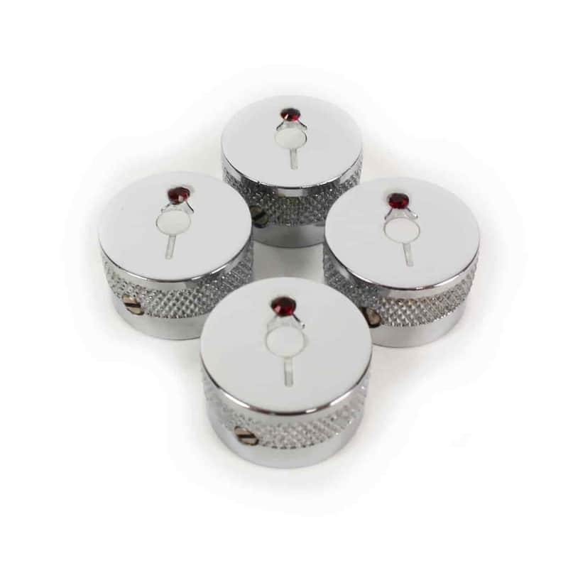 Genuine Gretsch Knobs (Set of 4) with Arrow & Jewel, Chrome, 922-1027-000 image 1