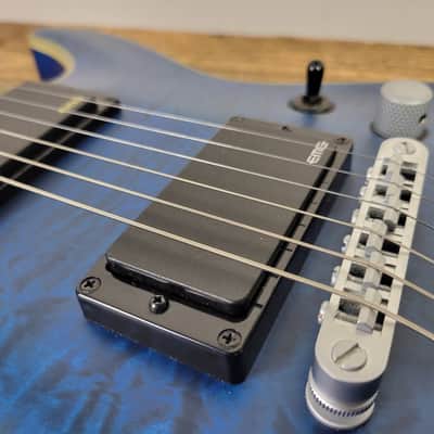 Schecter C-1 Platinum - See-Thru Midnight Blue Satin image 11