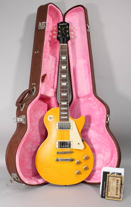 Epiphone Inspired By Gibson Custom Limited Edition 1959 Reissue Les Paul Lemonburst w/OHSC image 1