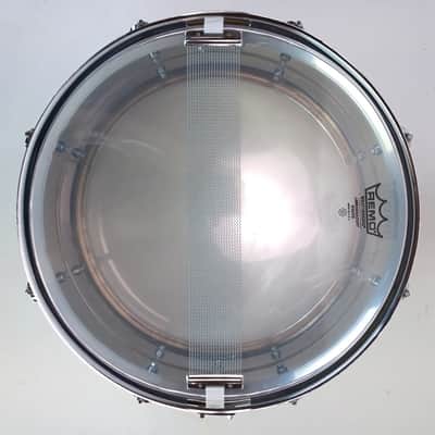 Pearl 5.5x14"Mirror Chrome Steel Shell Snare Drum 8-Lug Remo CS + Ambassador image 8